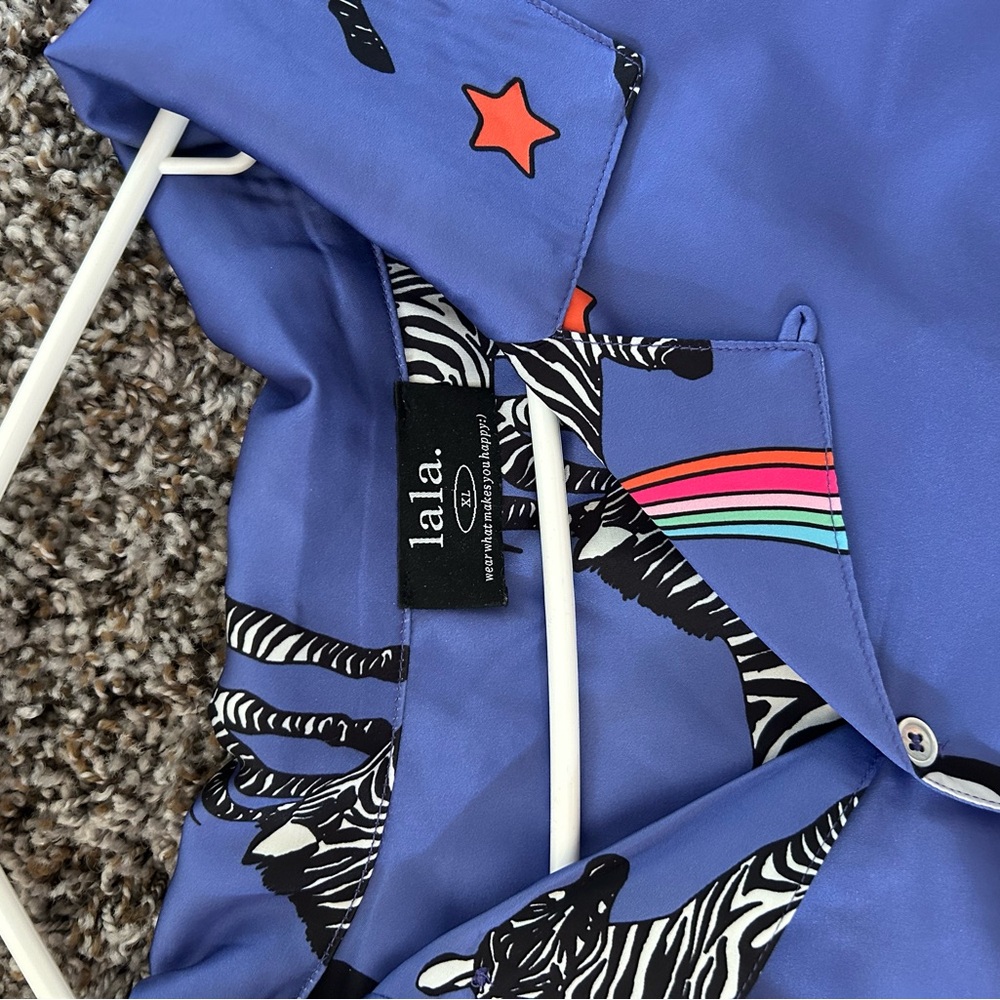 Blue Zebra Print Dressed in Lala skirt set - Picture 2 of 4
